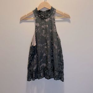 Express Green Lace Top